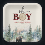 Oh Boy Lumberjack Woodland Forest Bear Baby Shower Paper Plate<br><div class="desc">This is a Oh Boy Red Lumberjack Woodland Forest Bear Baby Shower Paper Plates!


woodland forest bear animal animals green buffalo print winter November December cold trees lumber jack grizzly bears baby shower boy's redbrown</div>