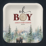 Oh Boy Lumberjack Woodland Forest Bear Baby Shower Paper Plate<br><div class="desc">This is a Oh Boy Red Lumberjack Woodland Forest Bear Baby Shower Paper Plates!


woodland forest bear animal animals green buffalo print winter November December cold trees lumber jack grizzly bears baby shower boy's redbrown</div>