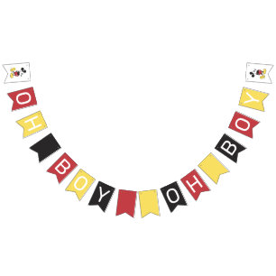 Oh Boy - Mickey Mouse Baby Shower Bunting Flags