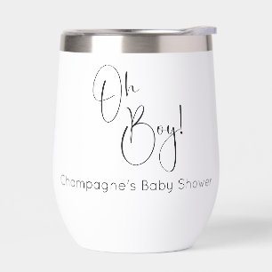 Oh Boy Modern Script Baby Shower