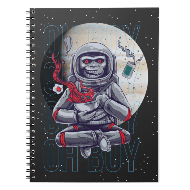 oh boy monkey notebook (Front)