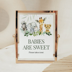 Oh Boy Safari Baby Shower Babies are Sweet Poster