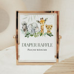 Oh Boy Safari Baby Shower Diaper Raffle<br><div class="desc">Make your event special with this Jungle Baby Shower with our cute and lovely printable Diaper Raffle Sign featuring adorable Safari Animals Baby Shower theme. Download,  personalize,  and create lasting memories with this perfect touch for your joyous celebration!

BS391</div>