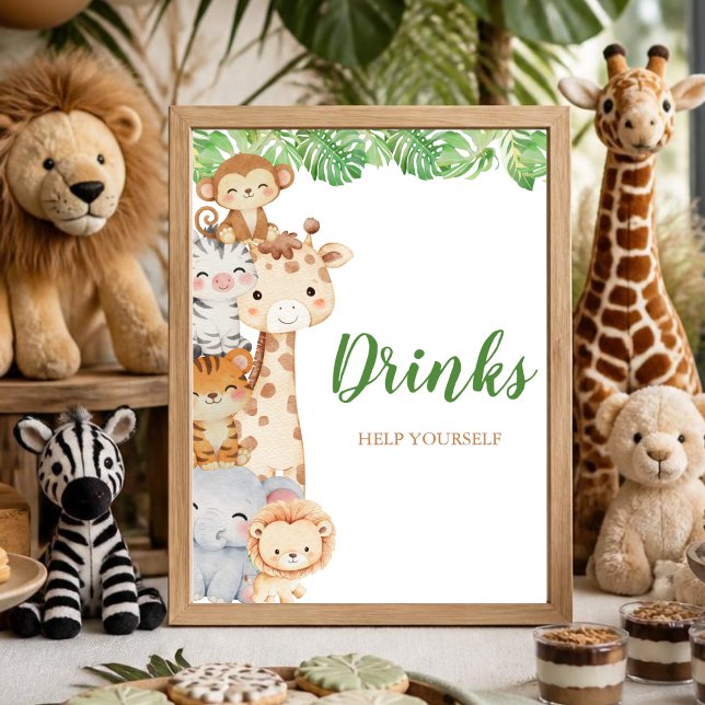 Oh Boy! Safari Shower | Drinks Table Sign (Creator Uploaded)