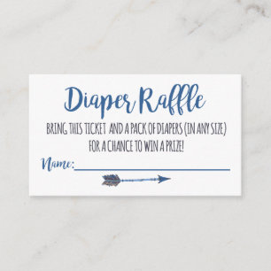 Oh Boy Tribal Diaper Raffle Tickets Enclosure Card