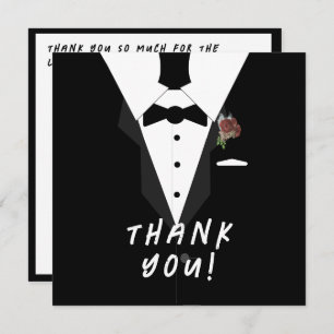 Oh Boy! Tuxedo Baby Shower Thank You Card