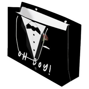 Oh Boy! Tuxedo Large Gift Bag