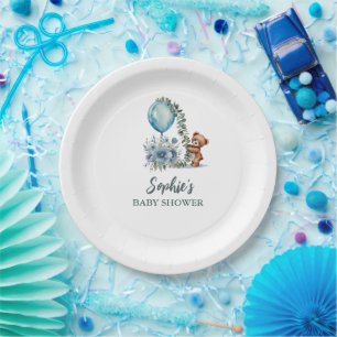 Oh Boy! We Can Bearly Wait Baby Shower  Paper Plate