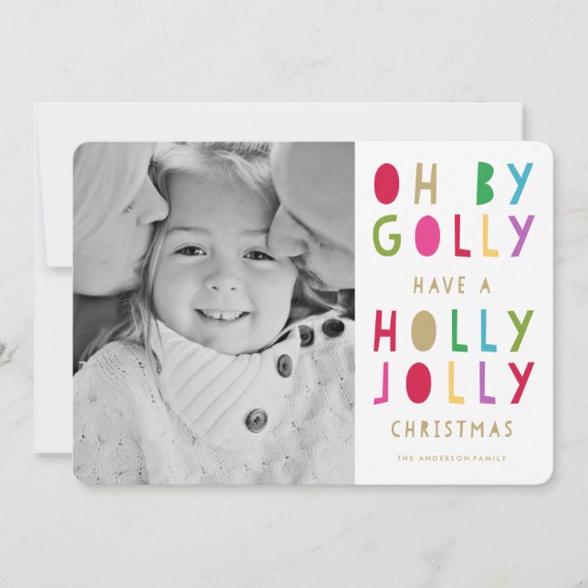 Oh by Golly | Holiday Photo Card (Front)