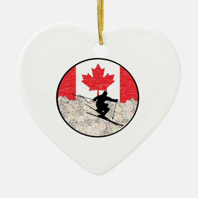 Oh Canada Ceramic Ornament (Front)