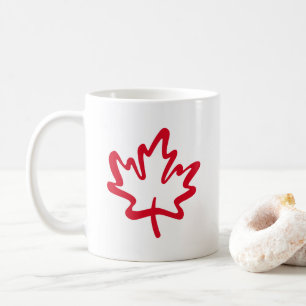 Oh Canada! Day Big Red Canadian Maple Leaf Coffee Mug
