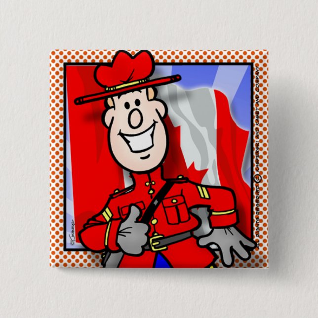 Oh Canada EH! 2 Inch Square Button (Front)