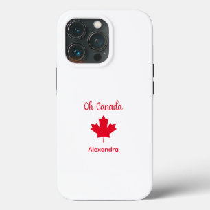 Oh Canada   Elegant Red Maple Leaf iPhone 13 Pro Case