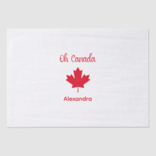 Oh Canada   Elegant Red Maple Leaf Tissue Paper
