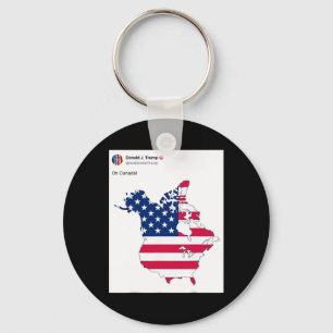 Oh Canada Funny Trump Map Of Usa  Keychain