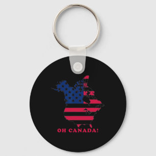 Oh Canada The 51 State Funny Trump Oh Canada 2025  Keychain