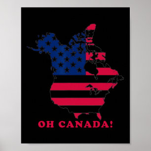 Oh Canada The 51 State Funny Trump Oh Canada 2025 Poster