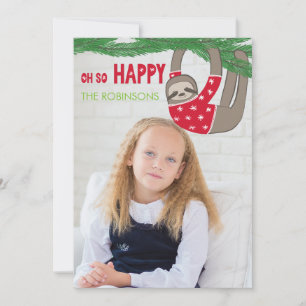 Oh carte photo de paresse de Noël tellement