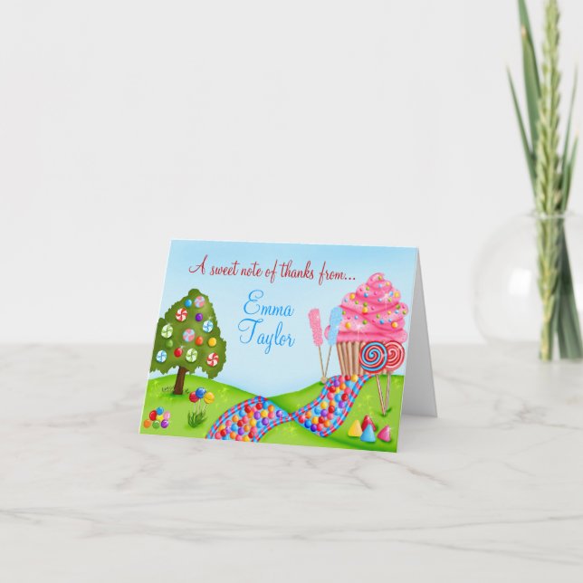 Oh cartes de note douces de Merci de terre de (Devant)