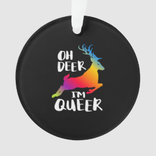 Oh Cerf Fierté Queer Ornement en Acrylique Artiste