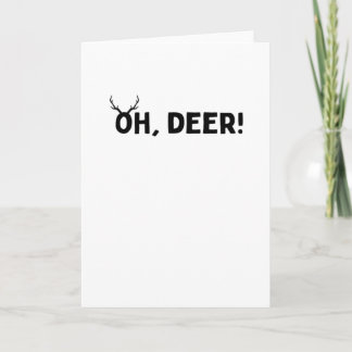 Oh Cerf Simple Esthétique Carte de Vœux Pliée