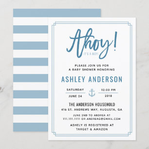 Oh ! C'est une invitation de baby shower d'Ancre