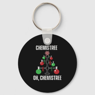 Oh Chemist Tree Chemistree Pun Science Keychain