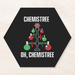 Oh Chemist Tree Chemistree Pun Science Paper Coaster