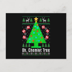 Oh Chemist Tree Merry Chemistree Chemistry Ugly Ch Holiday Postcard