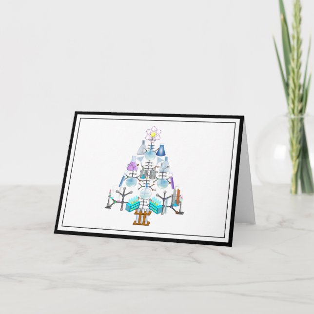 Oh Chemist Tree, Oh Christmas Tree Holiday Card (Front)