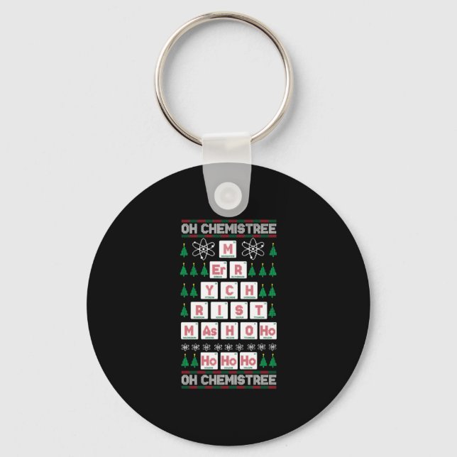 oh chemistree Chemist Science Christmas Keychain (Front)
