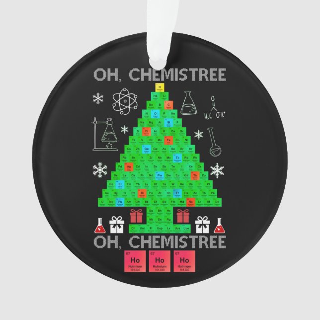 Oh Chemistree Chemist Tree Funny Science Noël (devant)