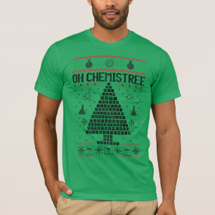 "Oh Chemistree" Chemistry Christmas Pun T-Shirt