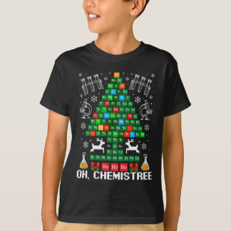 Oh Chemistree Christmas Chemistry Science Periodic T-Shirt