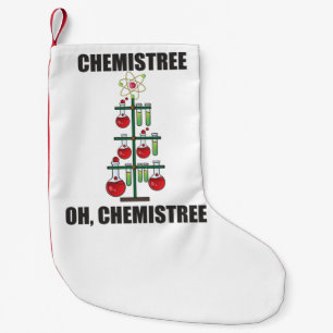 Oh Chemistree Christmas Chemistry Science teacher  Small Christmas Stocking