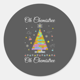 Oh Chemistree Colourful Periodic Table Elements Ch Classic Round Sticker