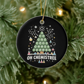 Oh Chemistree Periodic Table Chemistry Christmas Ceramic Ornament