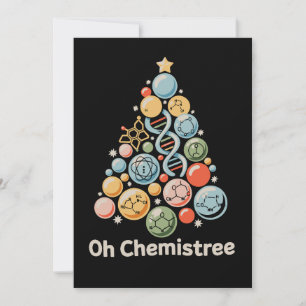 Oh Chemistree Science Chemistry Lab Christmas Xmas Holiday Card