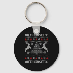 Oh Chemistree Ugly Christmas Sweater Science Stude Keychain