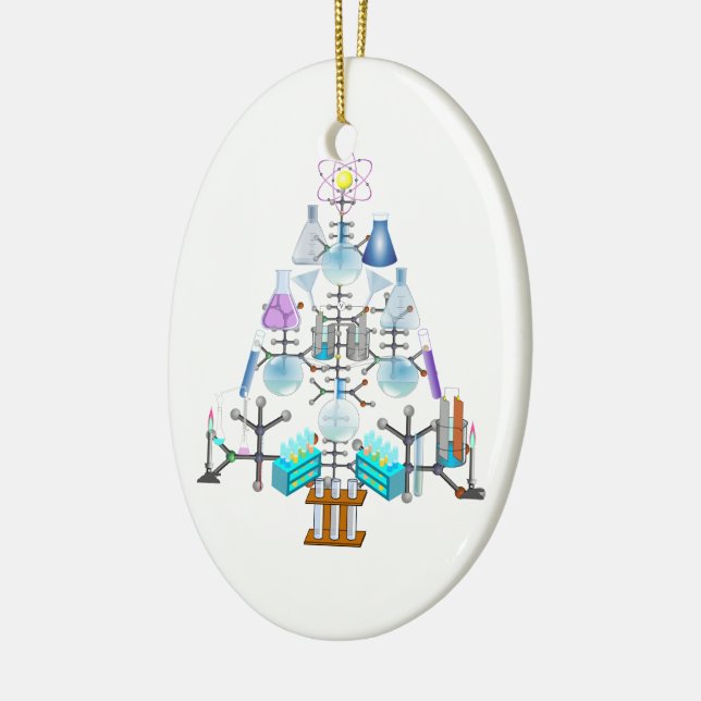 Oh Chemistry, Oh Chemist Tree Ceramic Ornament (Left)