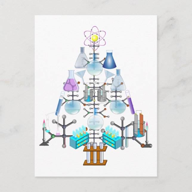 Oh Chemistry, Oh Chemist Tree Postcard (Front)