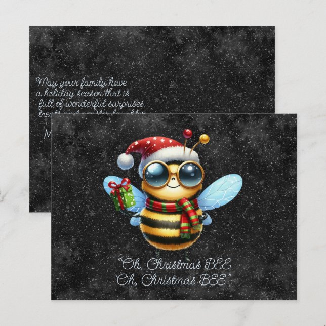 Oh, Christmas BEE, Oh, Christmas BEE Friendly BEE Postcard (Front/Back)