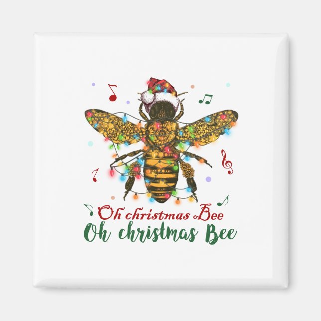 Oh Christmas Bee Oh Christmas Bee Light Magnet (Front)