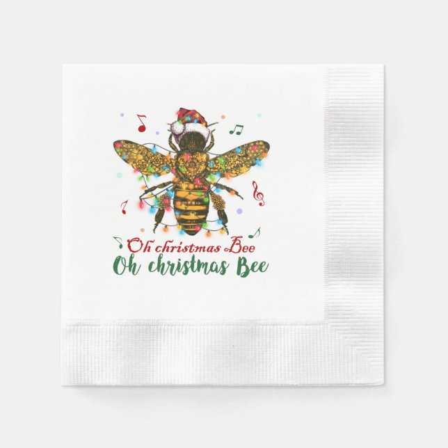Oh Christmas Bee Oh Christmas Bee Light Napkin (Front)