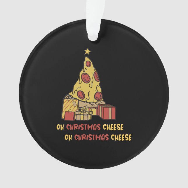 Oh Christmas Cheese Ornament (Front)