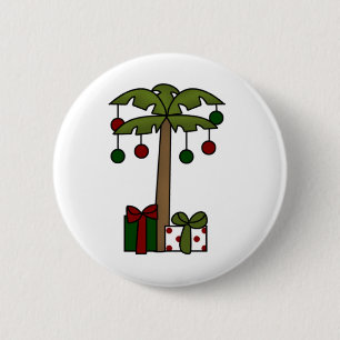 Oh Christmas Palm Tree 2 Inch Round Button