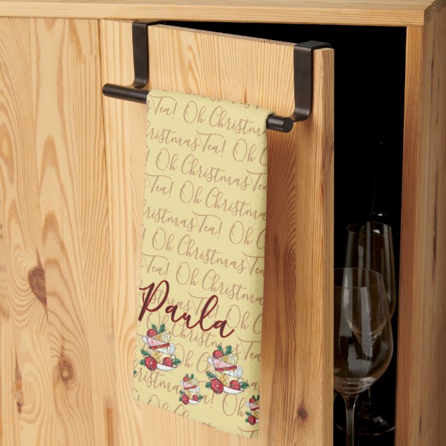 Oh Christmas Tea! Kitchen Towel (Thirds Fold)