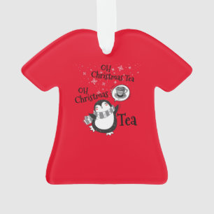 Oh Christmas Tea Penguin Lover - Tea Drinker Ornament