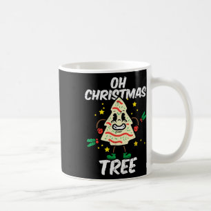 Oh Christmas Tree Cake Retro Groovy Xmas Men Women Coffee Mug