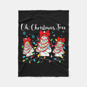 Oh Christmas Tree Cakes Debbie Becky Jen Cake Love Fleece Blanket